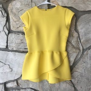 Kingdom & State BNWT yellow peplum top XS